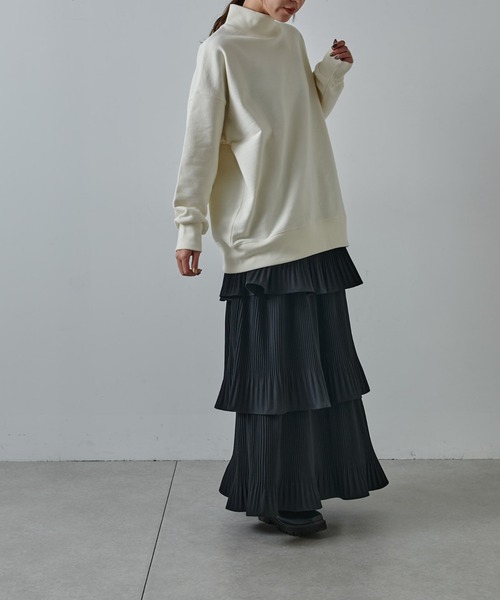 COLONY 2139（コロニートゥーワンスリーナイン）の「裏毛ハイネックプルオーバー（スウェット・レディース・ライトグレー/レッド/ブラック/オフホワイト・FREE）」の19枚目の写真