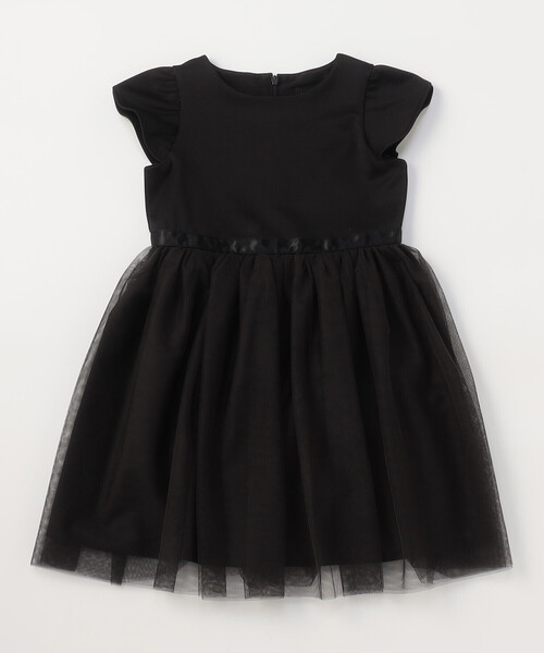 COMME CA ISM（コムサイズム）の「ポンチ×チュール ワンピース(110-130cm)（ワンピース・キッズ・ライラック/ブラック・120cm/130cm/110cm）」の4枚目の写真