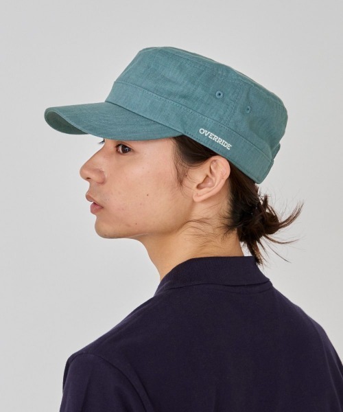 OVERRIDE(オーバーライド)の「OVERRIDE LINEN DE GAULE / オーバーライド(キャップ・メンズ・ブラウン/ダークベージュ/ダークグレー/ブルー/ブラック・58cm/60cm)」の11枚目の写真