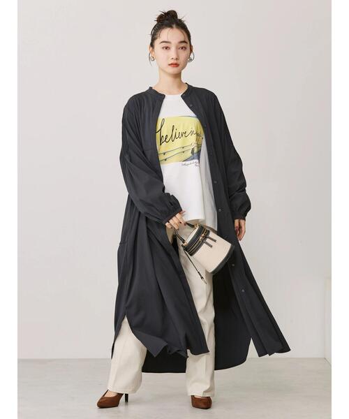 AMERICAN HOLIC(アメリカンホリック)の「フレアシャツワンピース(シャツワンピース・レディース・アイボリー/ブラック・M/L)」の13枚目の写真