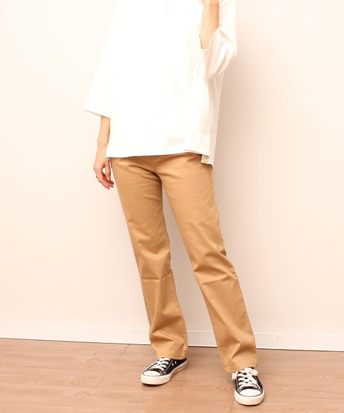 MB mint breeze（エムビーミントブリーズ）の「【L～6L 大きいサイズ】ツイル すっきり ストレート パンツ（その他パンツ・レディース・キャメル/オフホワイト/ブラック・LL/3L/4L/5L/6L/L）」の14枚目の写真