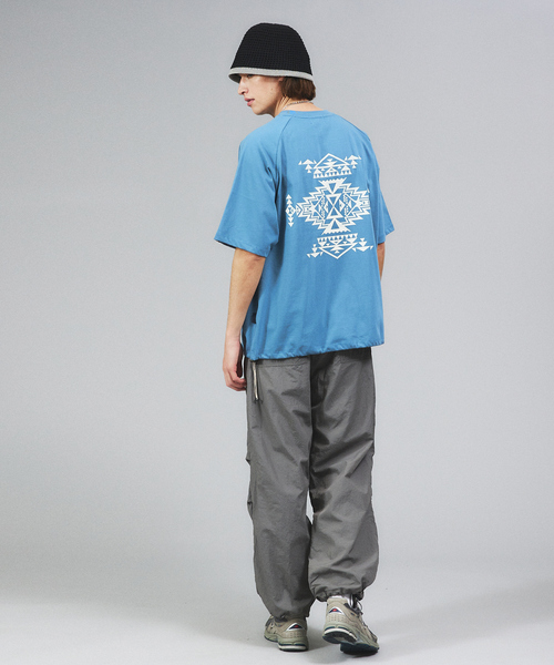 ABAHOUSE（アバハウス）の「2WAY NYLON EASY ワイドシルエット ミリタリー/サーカスパンツ/スノーパンツ/裏メッシュパラシュートパンツ（カーゴパンツ・メンズ・ブラック/カーキ/グレー・M/L/XL）」の13枚目の写真