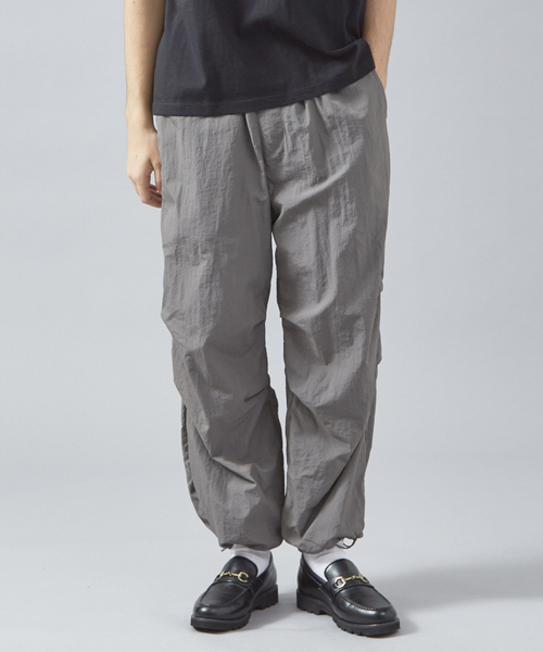 ABAHOUSE（アバハウス）の「2WAY NYLON EASY ワイドシルエット ミリタリー/サーカスパンツ/スノーパンツ/裏メッシュパラシュートパンツ（カーゴパンツ・メンズ・ブラック/カーキ/グレー・M/L/XL）」の22枚目の写真