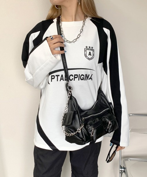 non-hedge（ノンヘッジ）の「多ポケット付ショルダーバッグ（ショルダーバッグ・レディース・シルバー/ブラック/レッド・FREE）」の10枚目の写真