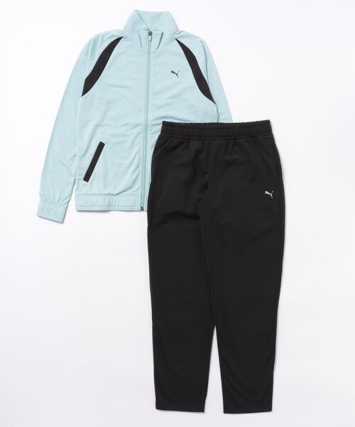 PUMA（プーマ）の「PUMA プーマ ウィメンズ クラシック トリコット スーツ 上下セット（ジャージ・レディース・ターコイズブルー/ブラック・MEDIUM/SMALL/LARGE/X-LARGE）」の4枚目の写真