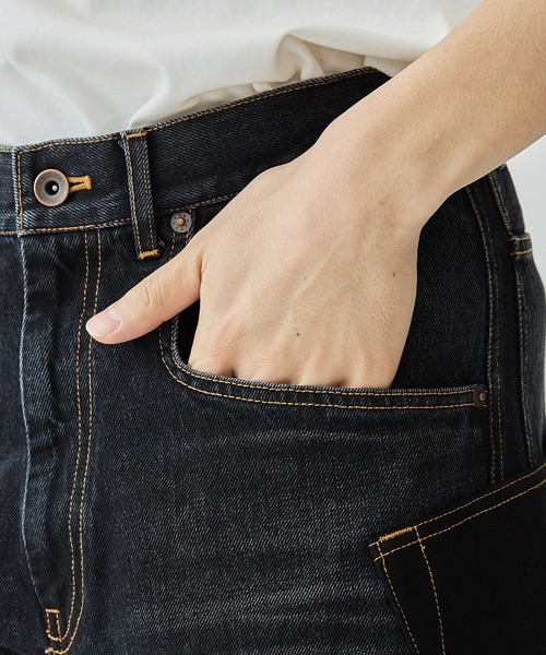 KHOKI（コッキ）の「【KHOKI / コッキ】STUDIOUS別注 3D cut pants（デニムパンツ・メンズ・ブラック/インディゴブルー・2/3）」の12枚目の写真