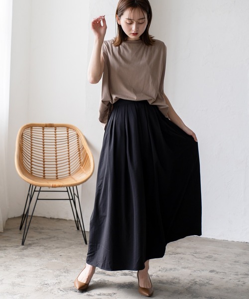 VitaFelice（ヴィータフェリーチェ）の「タックギャザーボリュームスカート（スカート・レディース・ブラック/カーキ/グレー/ベージュ・FREE）」の16枚目の写真