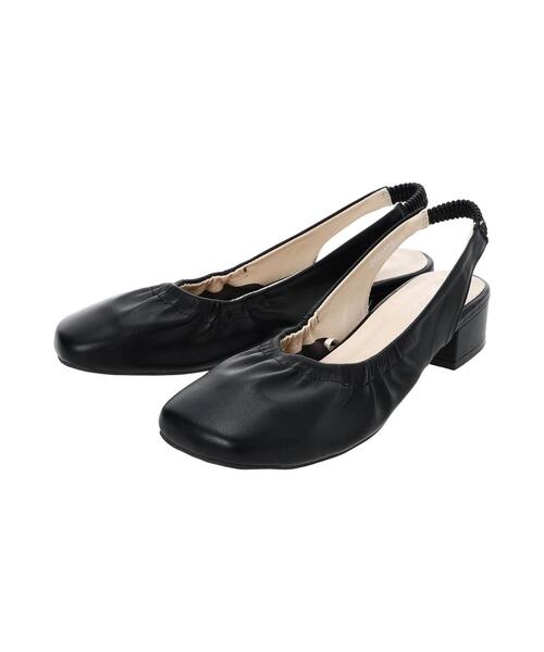 Samansa Mos2 blue（サマンサモスモスブルー）の「【ふっくらクッション】バックストラップパンプス（ドレスシューズ・レディース・ブラック/イエロー/キナリ・M/L）」の18枚目の写真