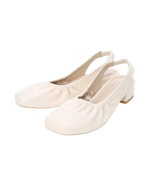 Samansa Mos2 blue（サマンサモスモスブルー）の「【ふっくらクッション】バックストラップパンプス（ドレスシューズ・レディース・ブラック/イエロー/キナリ・M/L）」の19枚目の写真