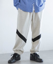 【SIGNAL SPORTS】切り替えロゴワイドスウェットパンツ