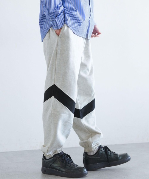 SIGNAL SPORTS（シグナルスポーツ）の「【SIGNAL SPORTS】切り替えロゴワイドスウェットパンツ（スウェットパンツ・メンズ・ホワイト/ブラック・FREE）」の5枚目の写真