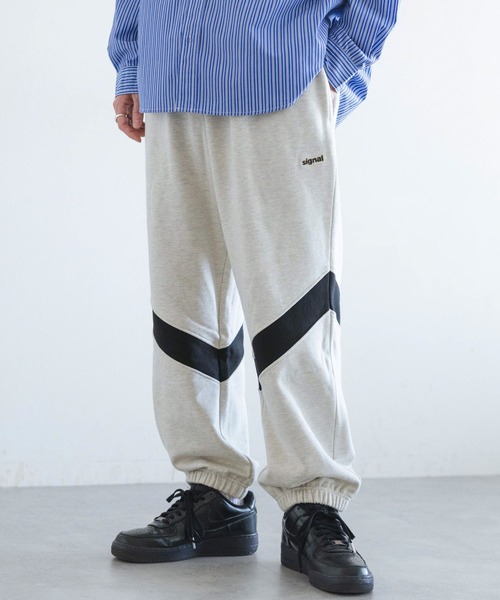 SIGNAL SPORTS（シグナルスポーツ）の「【SIGNAL SPORTS】切り替えロゴワイドスウェットパンツ（スウェットパンツ・メンズ・ホワイト/ブラック・FREE）」の7枚目の写真