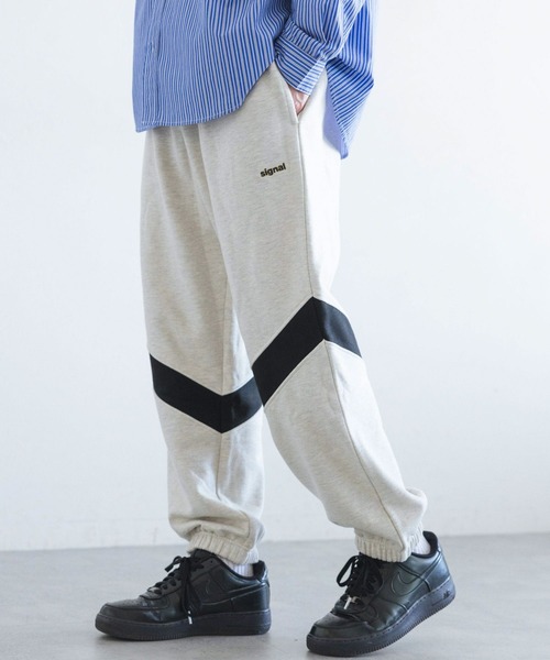 SIGNAL SPORTS（シグナルスポーツ）の「【SIGNAL SPORTS】切り替えロゴワイドスウェットパンツ（スウェットパンツ・メンズ・ホワイト/ブラック・FREE）」の8枚目の写真
