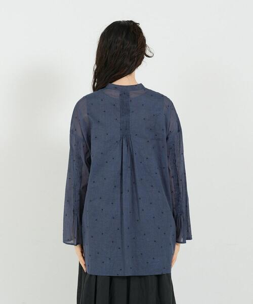 アデュートリステス　1.8万円　ドット刺繍オーガンジーシャツ アデュートリステス 1.8万円 ドット刺繍オーガンジーシャツ