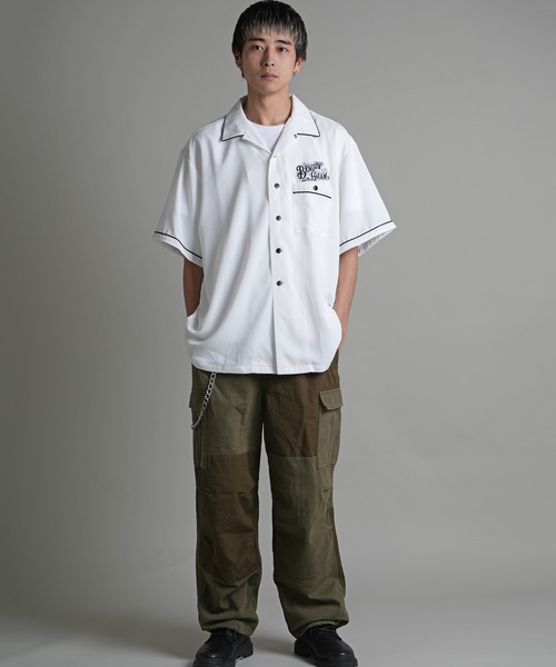 JACKROSE(ジャックローズ)の「JE-刺繍 WORK SHIRT SS(シャツ/ブラウス・メンズ・ホワイト/ブラック/ベージュ・M/L)」の8枚目の写真