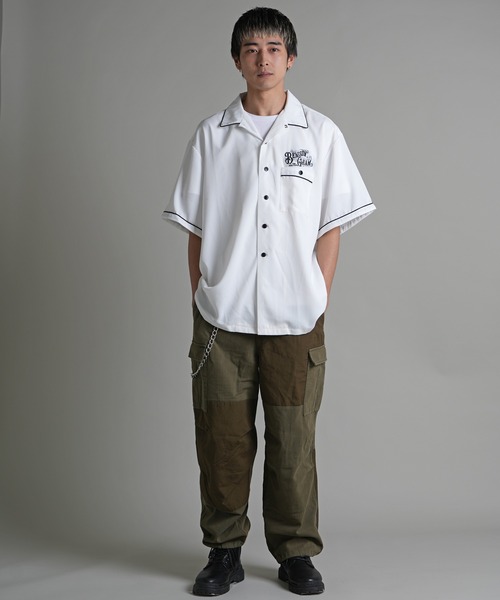 JACKROSE(ジャックローズ)の「JE-刺繍 WORK SHIRT SS(シャツ/ブラウス・メンズ・ホワイト/ブラック/ベージュ・M/L)」の9枚目の写真
