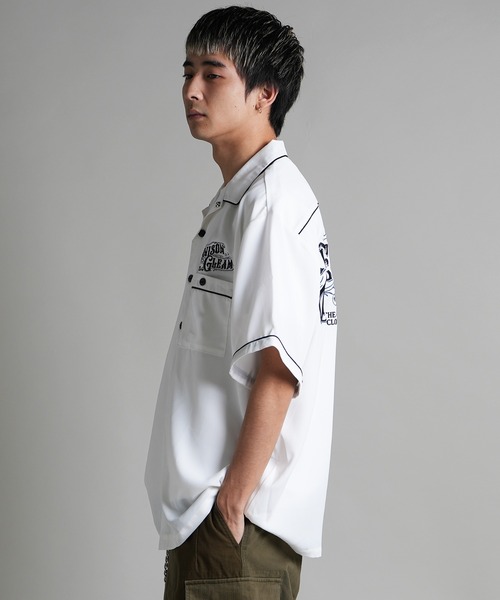 JACKROSE(ジャックローズ)の「JE-刺繍 WORK SHIRT SS(シャツ/ブラウス・メンズ・ホワイト/ブラック/ベージュ・M/L)」の4枚目の写真
