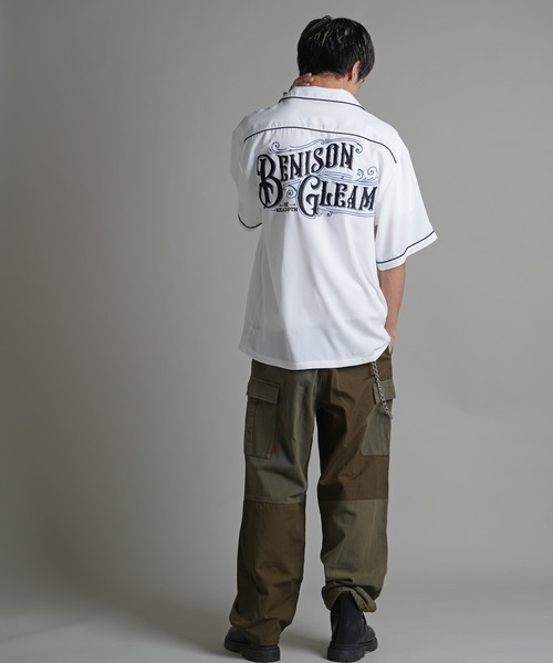 JACKROSE(ジャックローズ)の「JE-刺繍 WORK SHIRT SS(シャツ/ブラウス・メンズ・ホワイト/ブラック/ベージュ・M/L)」の11枚目の写真