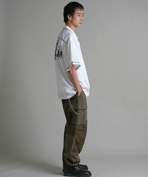 JACKROSE(ジャックローズ)の「JE-刺繍 WORK SHIRT SS(シャツ/ブラウス・メンズ・ホワイト/ブラック/ベージュ・M/L)」の13枚目の写真