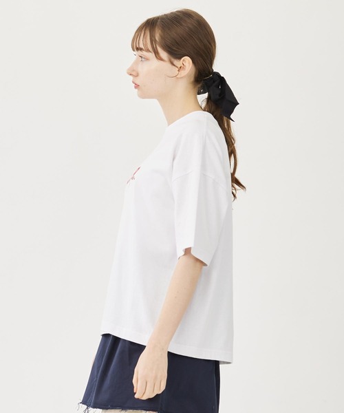 MILKFED.(ミルクフェド)の「元祖MILKFED.な一押しTEE。ICING LOGO WIDE S/S TEE(Tシャツ/カットソー・レディース・ブラック/ライトピンク/ライトブルー/ホワイト・M/L)」の5枚目の写真
