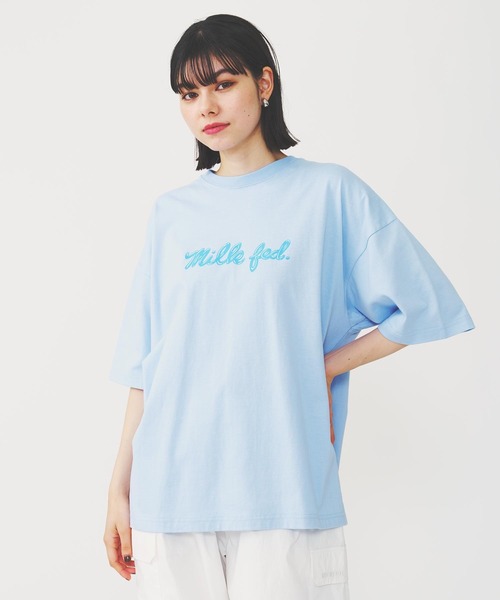 MILKFED.(ミルクフェド)の「元祖MILKFED.な一押しTEE。ICING LOGO WIDE S/S TEE(Tシャツ/カットソー・レディース・ブラック/ライトピンク/ライトブルー/ホワイト・M/L)」の19枚目の写真