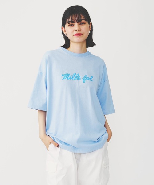 MILKFED.(ミルクフェド)の「元祖MILKFED.な一押しTEE。ICING LOGO WIDE S/S TEE(Tシャツ/カットソー・レディース・ブラック/ライトピンク/ライトブルー/ホワイト・M/L)」の21枚目の写真