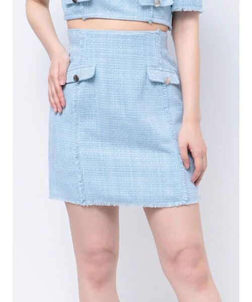 EATME（イートミー）の「ツイードタイトスカート（セットアップ可能）（スカート・レディース・ブルー/ブラック・SMALL/MEDIUM）」の11枚目の写真