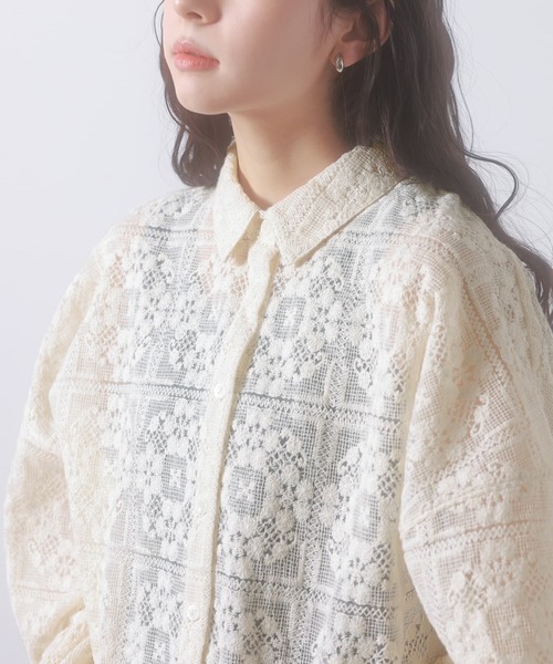 somari imagination（ソマリ イマジネーション）の「『シアーレースブラウス』（シャツ/ブラウス・レディース・スミクロ/アイボリー・FREE）」の22枚目の写真