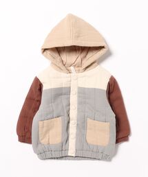 Quincy Mae(NCV[C)"Quincy Mae"HOODED WOVEN JACKET || COLOR BLOCK(e[[hWPbg)