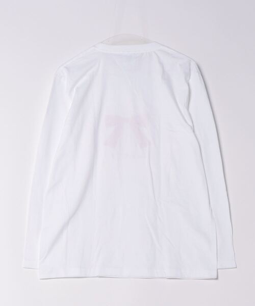 cuorequal(クオレコール)の「MERCIリボンプリントロングTシャツ(Tシャツ/カットソー・レディース・ホワイト・MEDIUM/LARGE)」の14枚目の写真