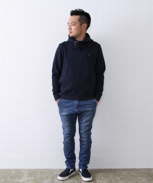 coen(コーエン)の「ボリュームネックスウェットパーカー(パーカー・メンズ・ネイビー/オフホワイト/オリーブ・MEDIUM/SMALL/X-LARGE/LARGE)」の11枚目の写真