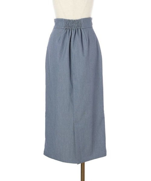 an another angelus（アンアナザーアンジェラス）の「フロント釦ハイウエストタイトスカート/ananotherangelus（スカート・レディース・ブラック/ブルーグレー・2/1）」の10枚目の写真