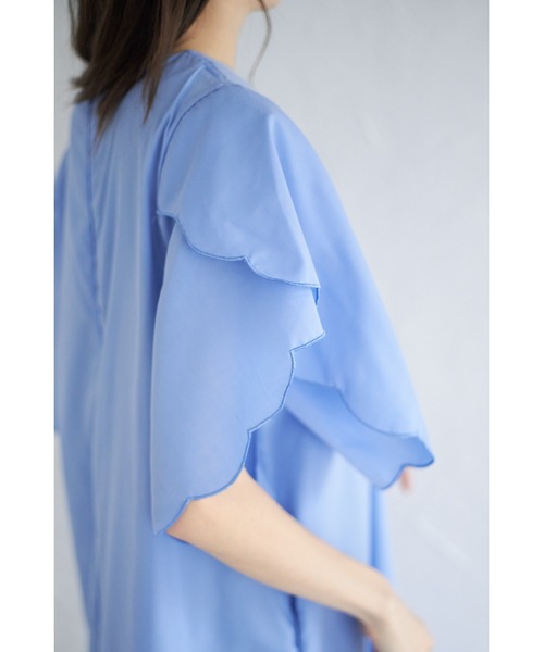 &. NOSTALGIA(アンドドットノスタルジア)の「【ZOZO限定】スカラップスリーブワンピース(ワンピース・レディース・サックスブルー/ブラック・M)」の16枚目の写真