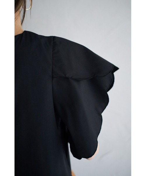 &. NOSTALGIA(アンドドットノスタルジア)の「【ZOZO限定】スカラップスリーブワンピース(ワンピース・レディース・サックスブルー/ブラック・M)」の21枚目の写真