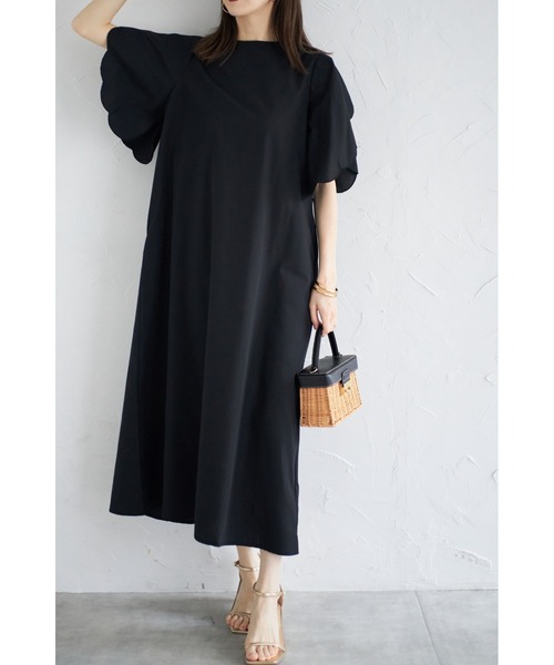 &. NOSTALGIA(アンドドットノスタルジア)の「【ZOZO限定】スカラップスリーブワンピース(ワンピース・レディース・サックスブルー/ブラック・M)」の19枚目の写真