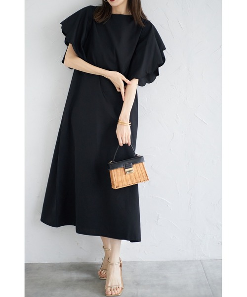 &. NOSTALGIA(アンドドットノスタルジア)の「【ZOZO限定】スカラップスリーブワンピース(ワンピース・レディース・サックスブルー/ブラック・M)」の17枚目の写真