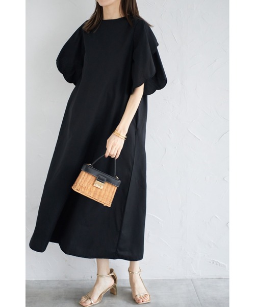 &. NOSTALGIA(アンドドットノスタルジア)の「【ZOZO限定】スカラップスリーブワンピース(ワンピース・レディース・サックスブルー/ブラック・M)」の20枚目の写真