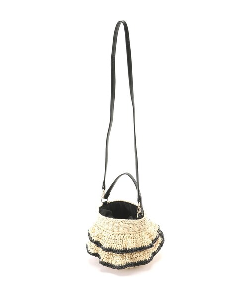 N.（N. Natural Beauty Basic）（エヌエヌナチュラルビューティーベーシック）の「◆２ＷＡＹフリルカゴショルダーバッグ（ショルダーバッグ・レディース・ブラック・ﾌﾘ-）」の3枚目の写真