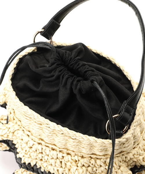 N.（N. Natural Beauty Basic）（エヌエヌナチュラルビューティーベーシック）の「◆２ＷＡＹフリルカゴショルダーバッグ（ショルダーバッグ・レディース・ブラック・ﾌﾘ-）」の7枚目の写真