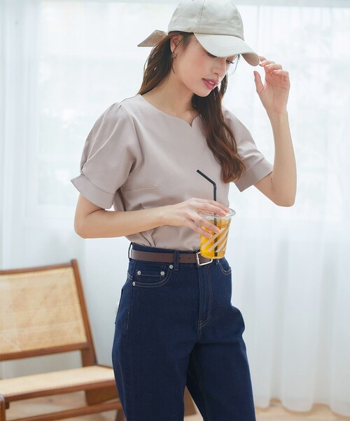 Tiaclasse(ティアクラッセ)の「「あまラク」ハートネックカットソートップス(Tシャツ/カットソー・レディース・ネイビー/ブルー/ピンク系その他/グレー系その他・XL/XXL)」の8枚目の写真