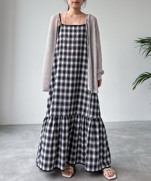 EPIMI E'PIMMY（エピミエピミー）の「【マルチウェイ】ラメリボンメッシュニット（カーディガン/ボレロ・レディース・ブラック/イエロー/グレー/オフホワイト・MEDIUM）」の20枚目の写真