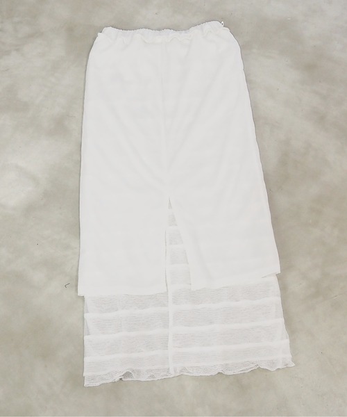 tiptop(ティップトップ)の「段々フリルナロースカート(スカート・レディース・オフホワイト/ブラック・FREE)」の12枚目の写真