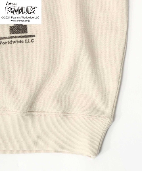 PEANUTS（ピーナッツ）の「「ユニセックス」FRUIT OF THE LOOM×PEANUTS コラボ スヌーピーヴィンテージキャラクタープリント半袖スウェットTシャツ メンズ レディース（スウェット・レディース・イエロー/ピンク/グリーン/アイボリー/サックスブルー・M/L/S）」の17枚目の写真