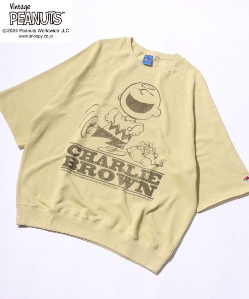 ビンテージ SNOOPY peanuts　スヌーピー ピーナッツ 半袖スウェット ピーナッツ PEANUTS スヌーピー 半袖 スウェット Tシャツ メンズ