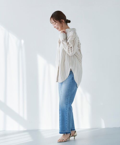 le.coeur blanc(ルクールブラン)の「コットン麻ルーズワイドシャツ(シャツ/ブラウス・レディース・ブルー系その他3/ベージュ系その他2・38)」の17枚目の写真