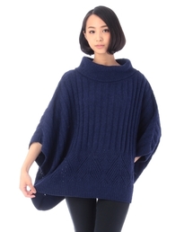 AG by aquagirl | オフタートルブークレポンチョ風ニット(ニット/セーター)