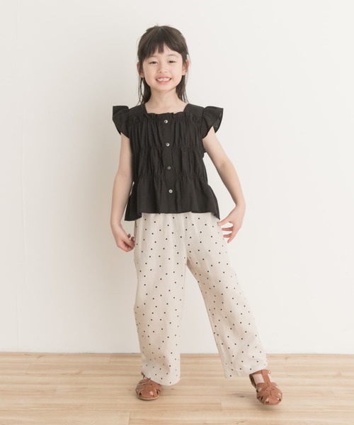 URBAN RESEARCH DOORS(アーバンリサーチドアーズ)の「シャーリングフリルキャミブラウス(KIDS)(シャツ/ブラウス・キッズ・ブラック/ミント・105/135/120)」の8枚目の写真