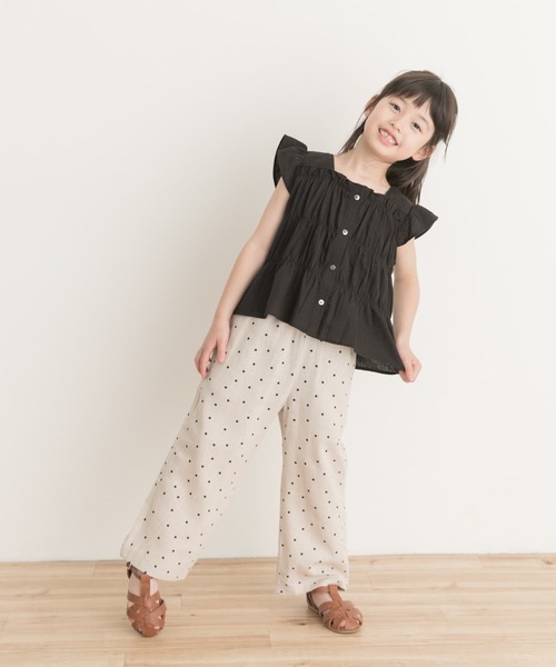 URBAN RESEARCH DOORS(アーバンリサーチドアーズ)の「シャーリングフリルキャミブラウス(KIDS)(シャツ/ブラウス・キッズ・ブラック/ミント・105/135/120)」の9枚目の写真