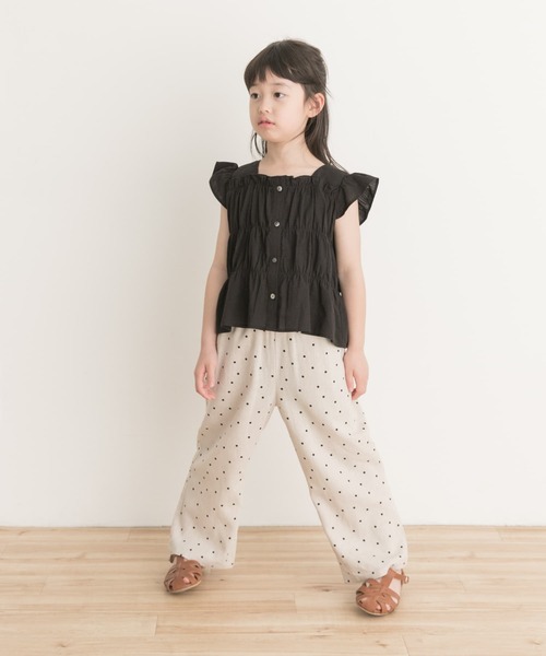 URBAN RESEARCH DOORS(アーバンリサーチドアーズ)の「シャーリングフリルキャミブラウス(KIDS)(シャツ/ブラウス・キッズ・ブラック/ミント・105/135/120)」の10枚目の写真