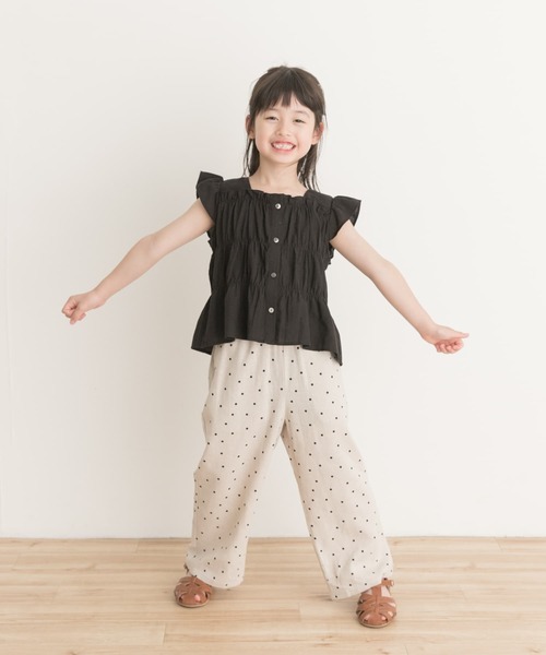 URBAN RESEARCH DOORS(アーバンリサーチドアーズ)の「シャーリングフリルキャミブラウス(KIDS)(シャツ/ブラウス・キッズ・ブラック/ミント・105/135/120)」の11枚目の写真